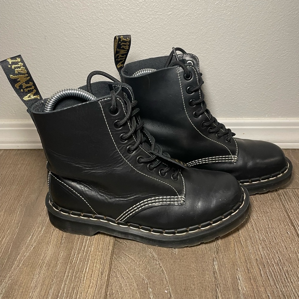 Dr Martens 1460 PascalEngland Cavalier Boots Horween Black Wmns 7.5/men Sz 6